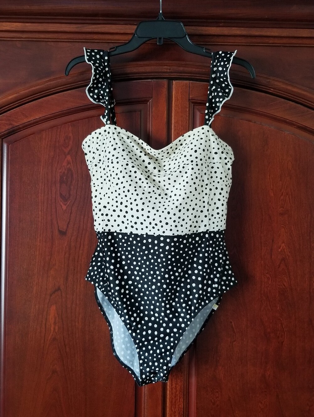 Summersalt Ruffle Oasis One Piece Polka Dot Swimsuit Size 10